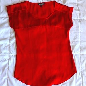 Express Cuffed Short Sleeve Top S